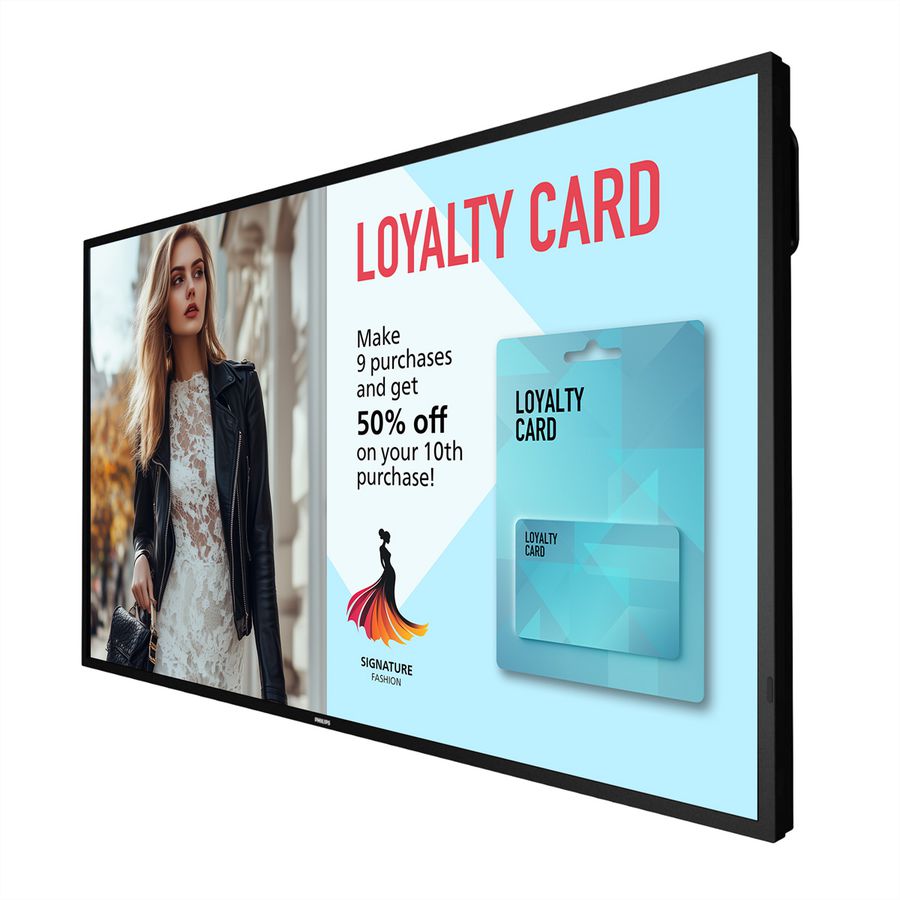 Philips Signage Display 50BDL6017P/00 , 50", UHD, 24/7, 800cd/m², 25% Haze
