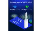 CUDY LT500 Outdoor 4G Routeur WiFi, LTE Cat4 AC1200
