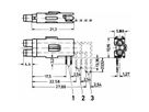 Douille de test double SCHROFF, Ø 2 mm, type long pour plan de montage 2