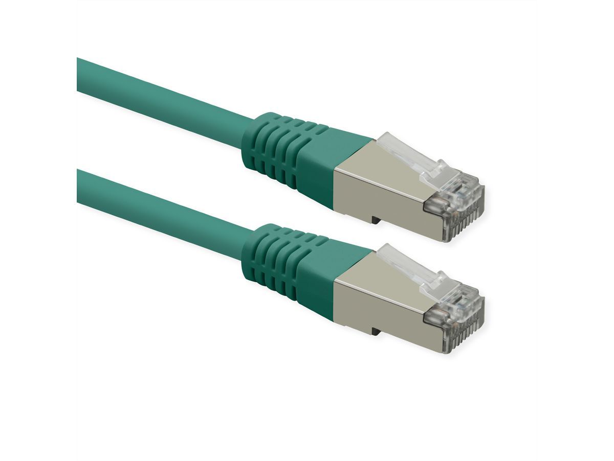 ROLINE Cordon Cat.6 (Classe E), PoE, S/FTP (PiMF) , vert, 1 m