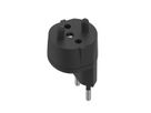 Adaptateur fixe D, prise de sécurité/CH, 2 pôles, T11, noir, Bulk