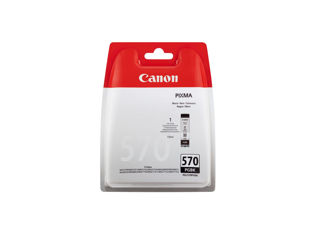 CANON PGI-570XL PGBK, Cartouche noir pigmenté, 500 p.