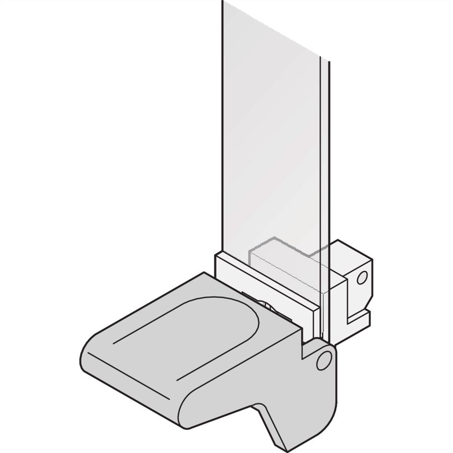 SCHROFF Aushebegriff in Tastenform 1 - AUSHEBEGRIFF FORM 1 UNT.GRAU
