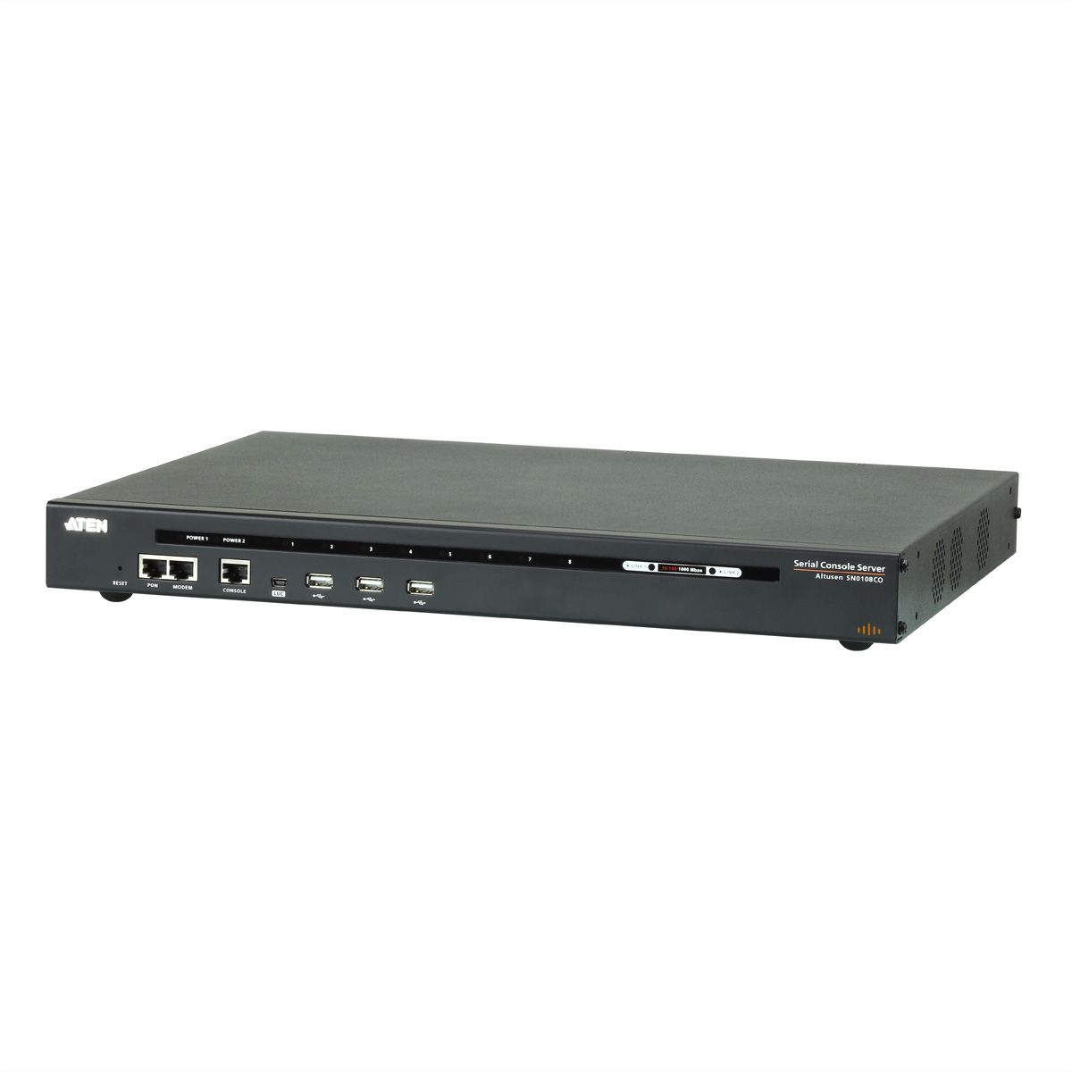 ATEN SN0108CO 8-Port Serieller Konsolen Server mit Dual-Strom/LAN