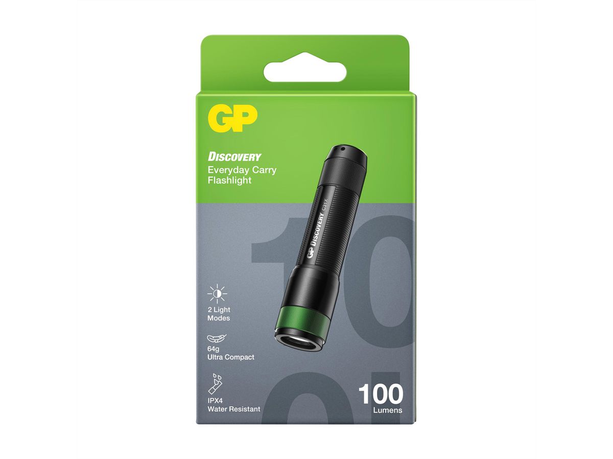 GP Discovery Taschenlampe C31, 30-100lm