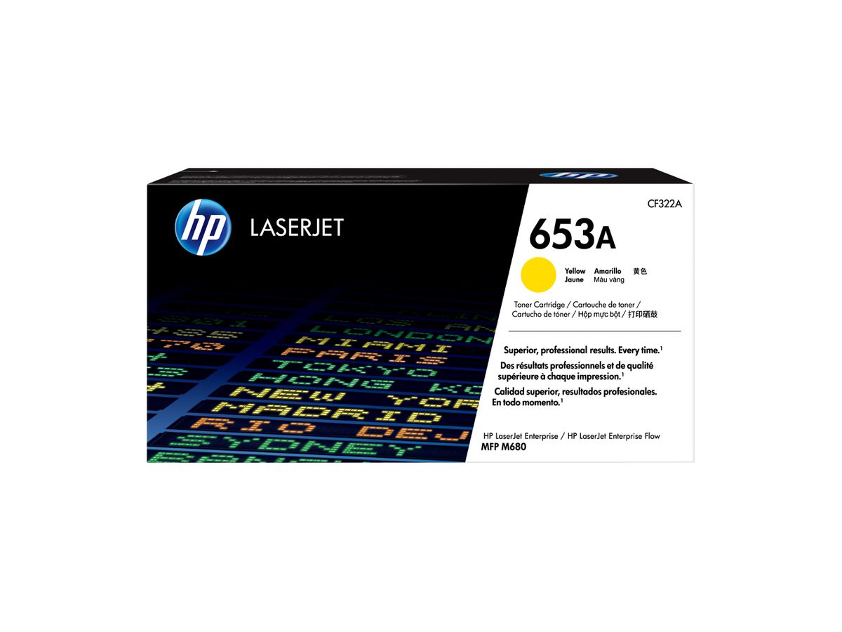 HP 653A toner jaune authentique LaserJet