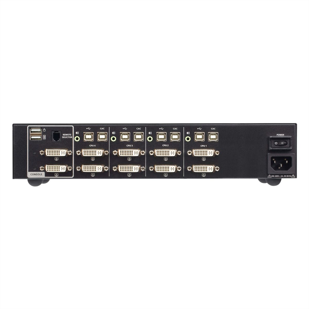 ATEN CS1144D4C Commutateur KVM sécurisé DVI à 4 ports USB et double affichage avec CAC