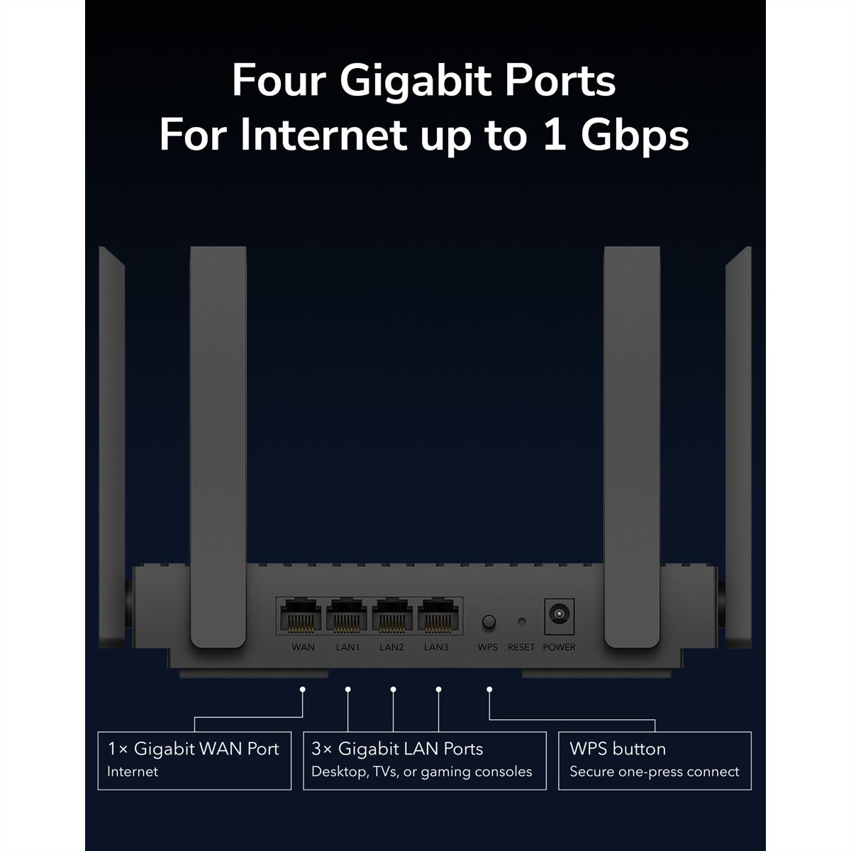 CUDY WR3000 AX3000 Wi-Fi 6 Mesh Router Gigabit
