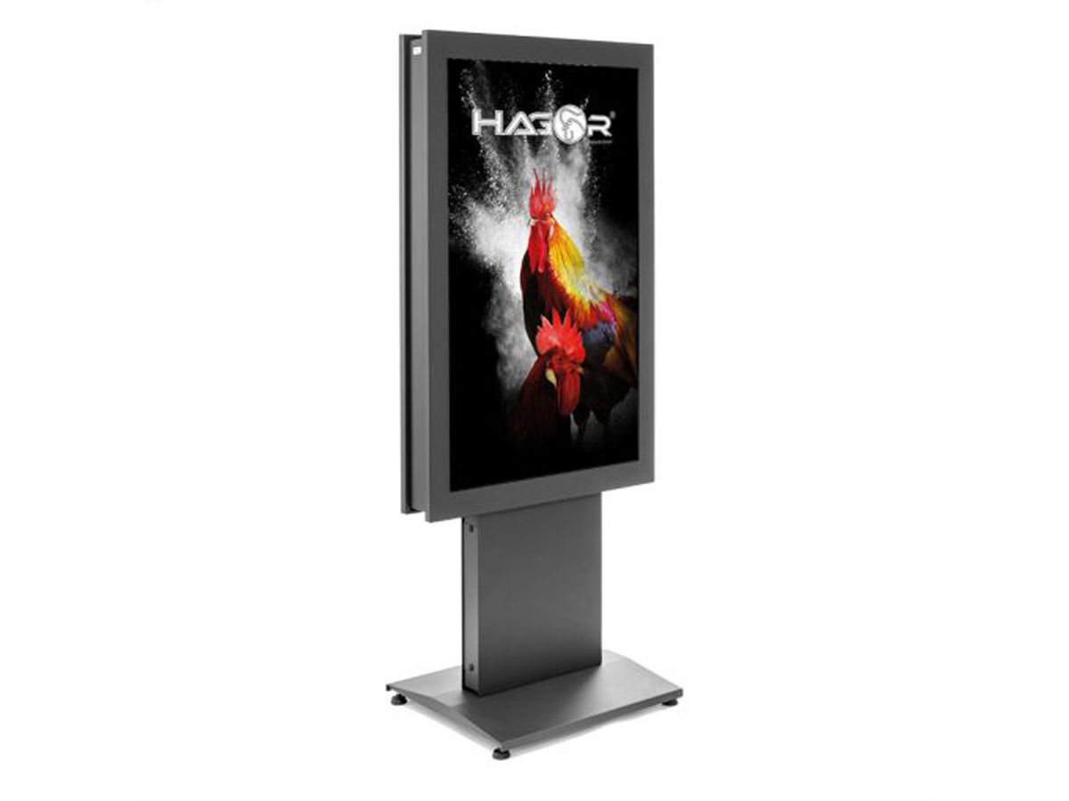 Hagor Stèles vis-it HP Floorbase 40, Totem d'intérieur, gris
