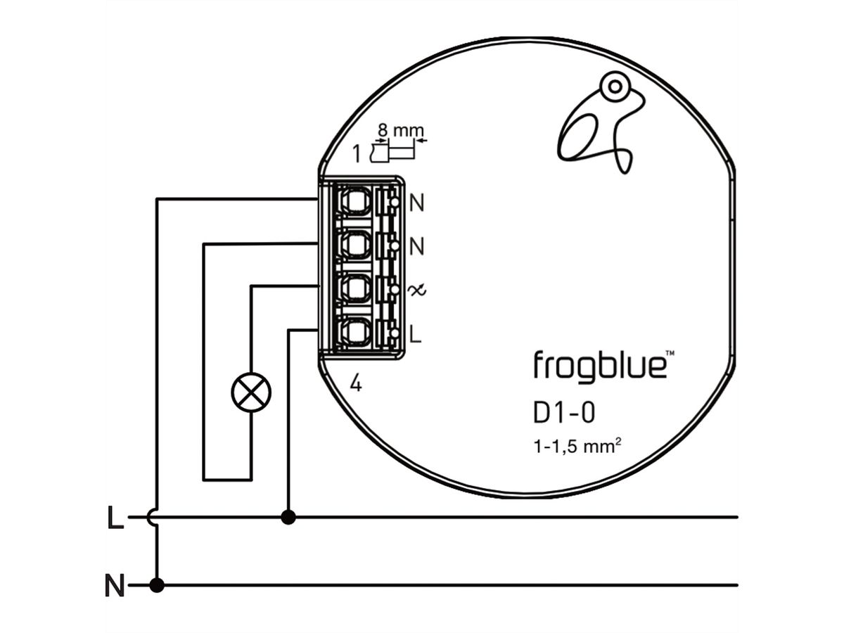 frogblue frogDim 1-0, actionneur de gradation à 1 canal (1x 300W)