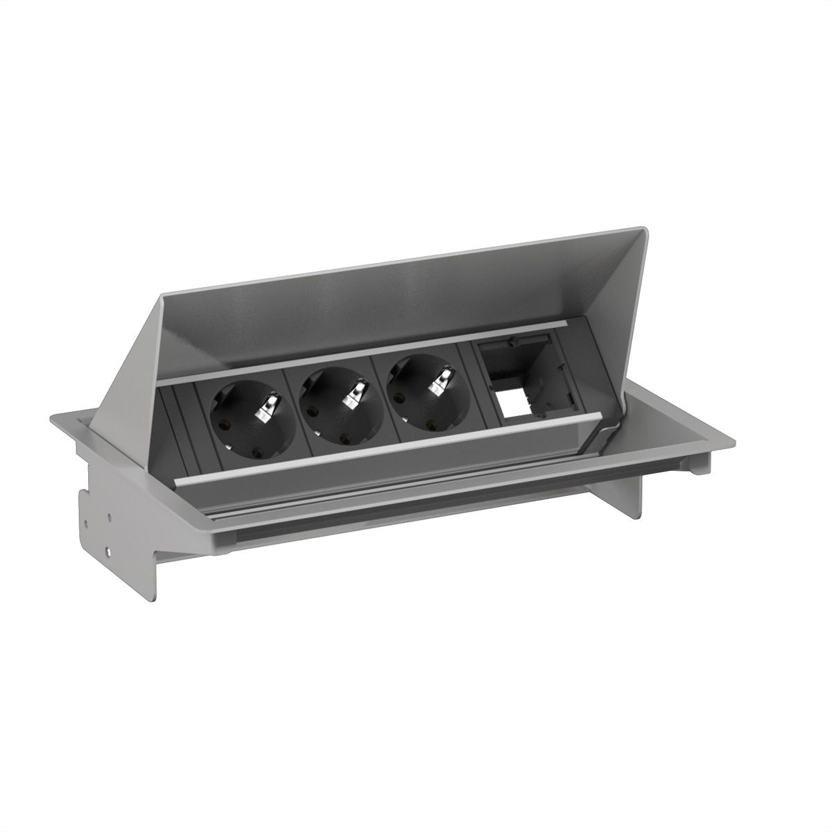 BACHMANN CONEO SET 3x contact de protection 1x ABD, argent