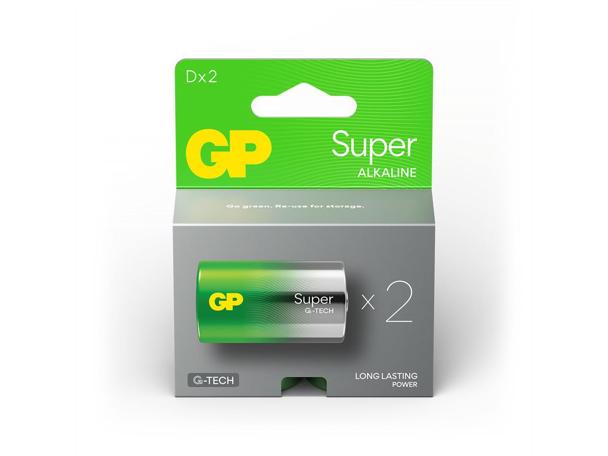 GP Batteries Super Alkaline D 2x