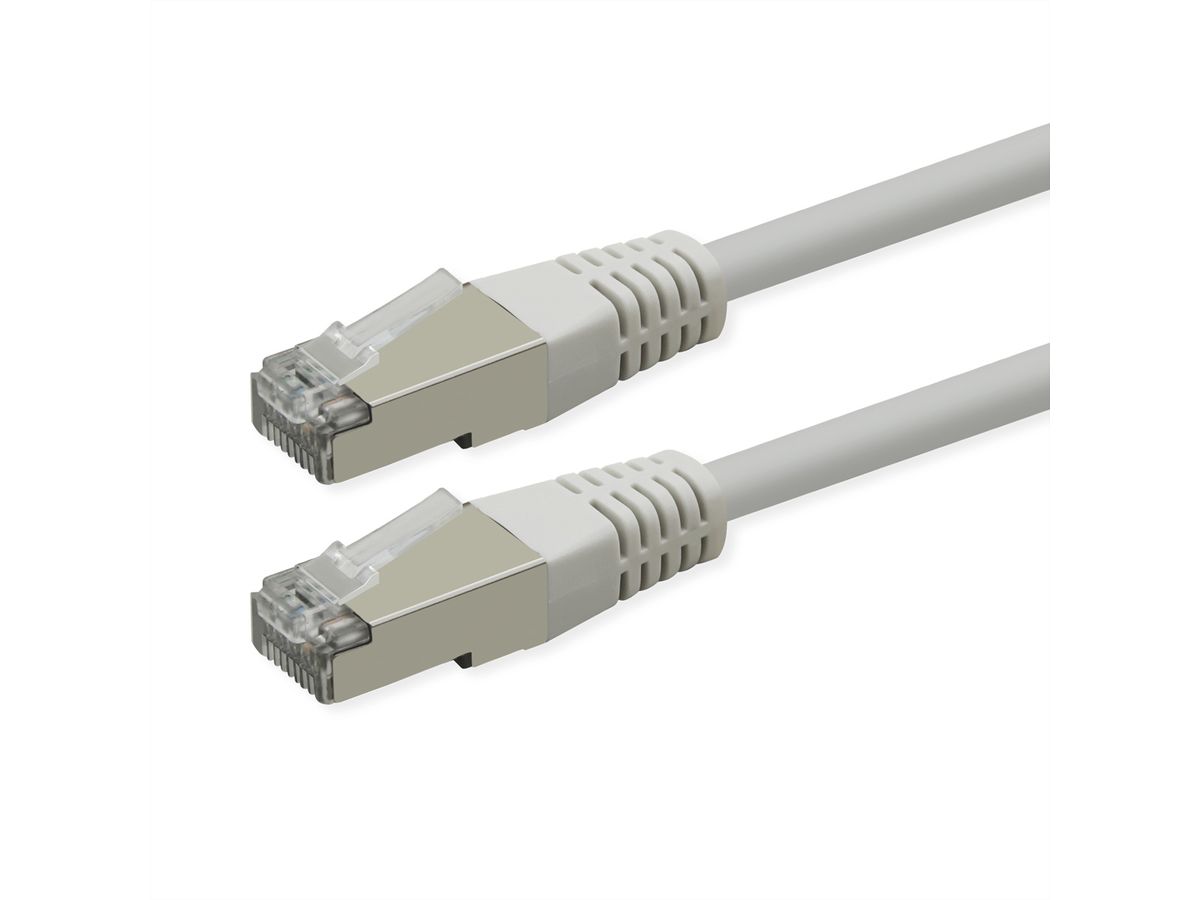ROLINE Cordon Cat.6 (Classe E), PoE, S/FTP (PiMF) , blanc, 0,3 m