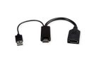 ROLINE Adaptateur HDMI - DisplayPort, v1.2, 4K, HDMI M - DP F, Actif