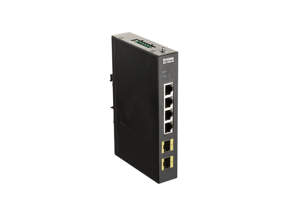 D-Link DIS-100G-6S commutateur réseau Géré Gigabit Ethernet (10/100/1000) Noir