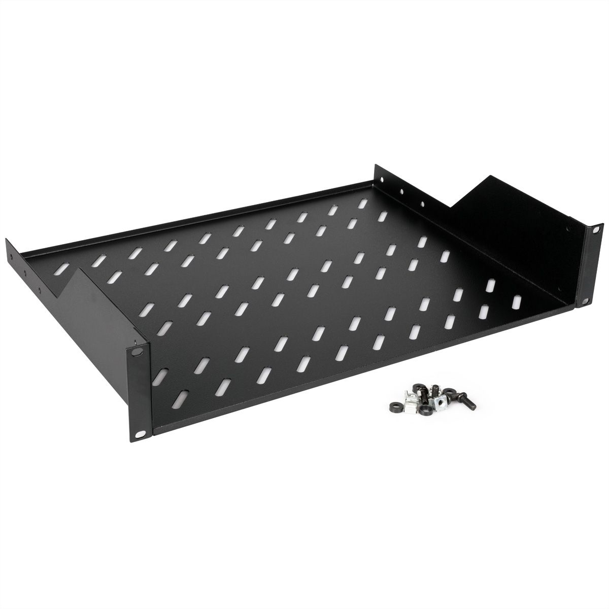 ROLINE 19-Zoll Fachboden 2 HE 350 T, 25kg Tragkraft schwarz