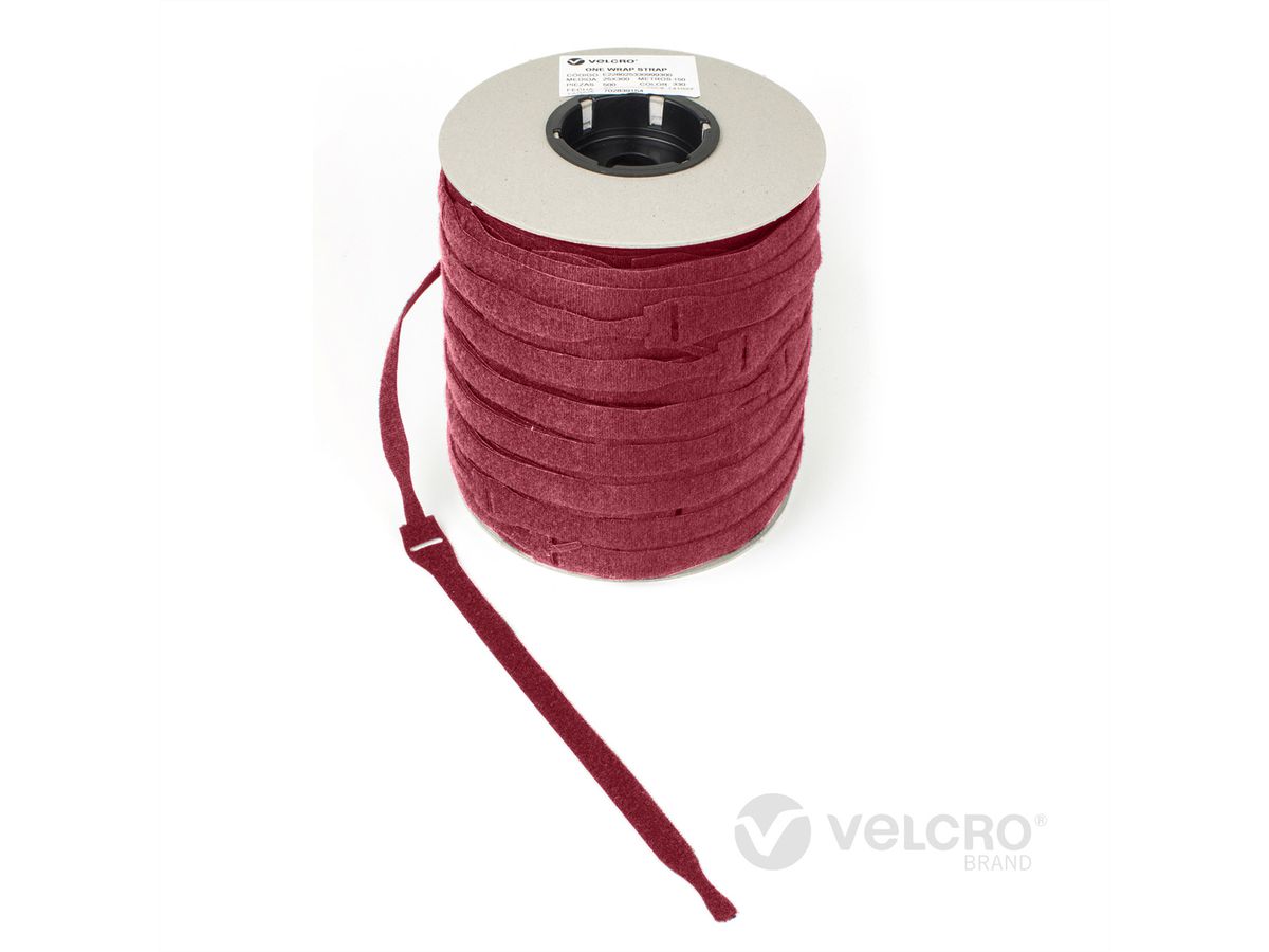 VELCRO® One Wrap® Strap 25mm x 300mm, 750 pièces, rouge