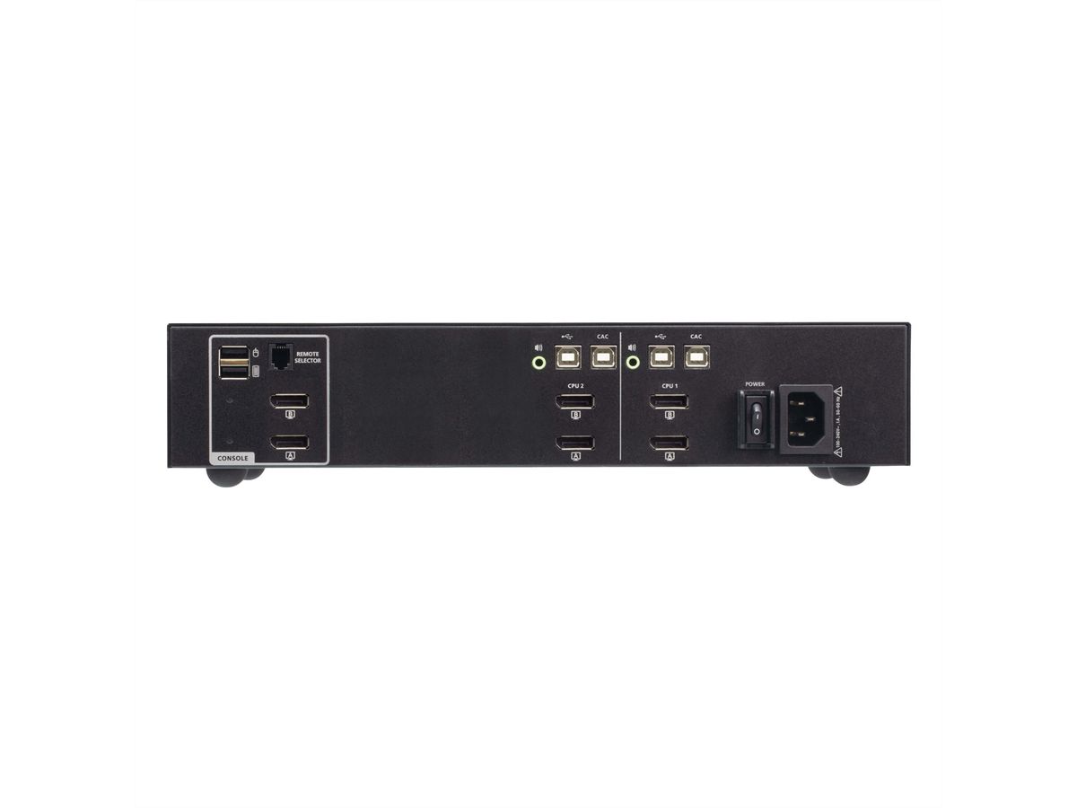 ATEN CS1142DP4C 2-Port USB DisplayPort Dual Display Secure KVM Switch, mit CAC