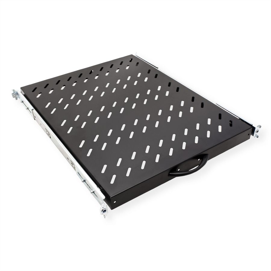 VALUE 19-Zoll-Fachboden ausziehbar, 420 x 568 mm, 25kg Traglast