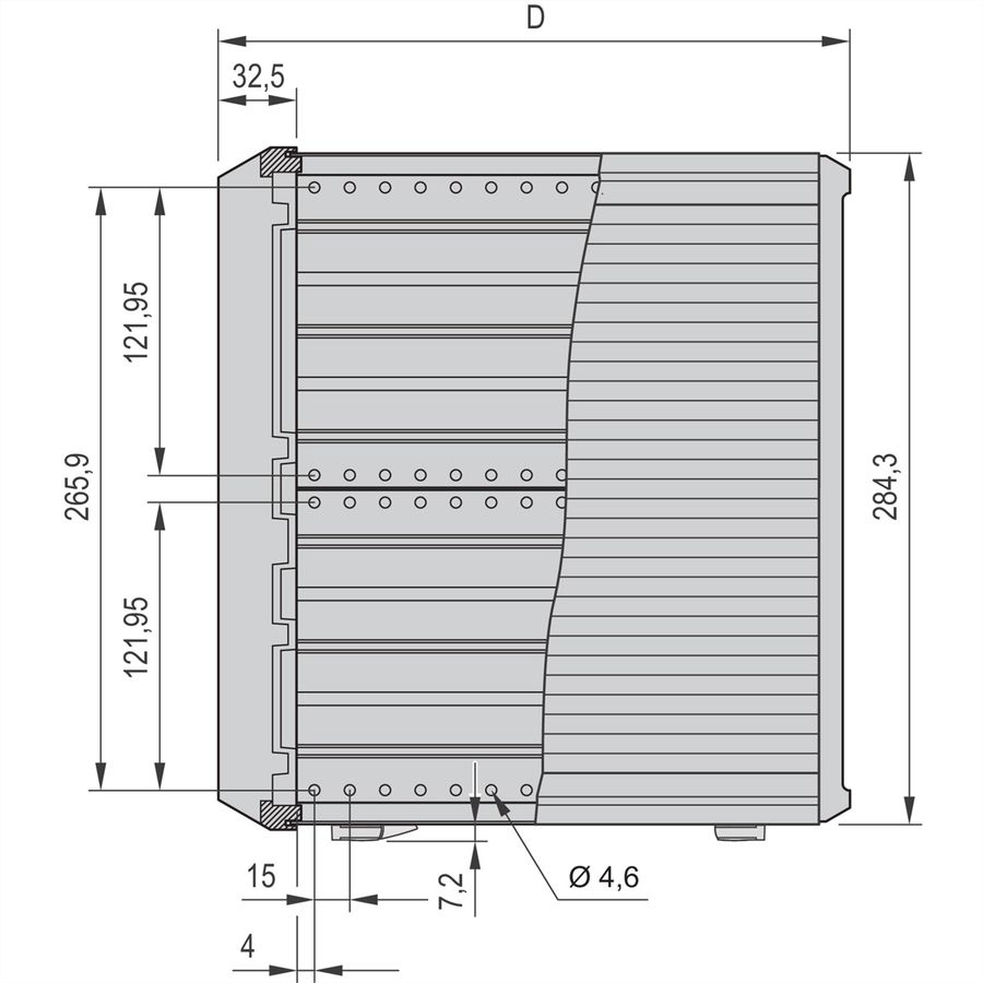 SCHROFF Komplettgehäuse, EMV-geschirmt - PROPAC PRO GEH.6HE 84TE 326T