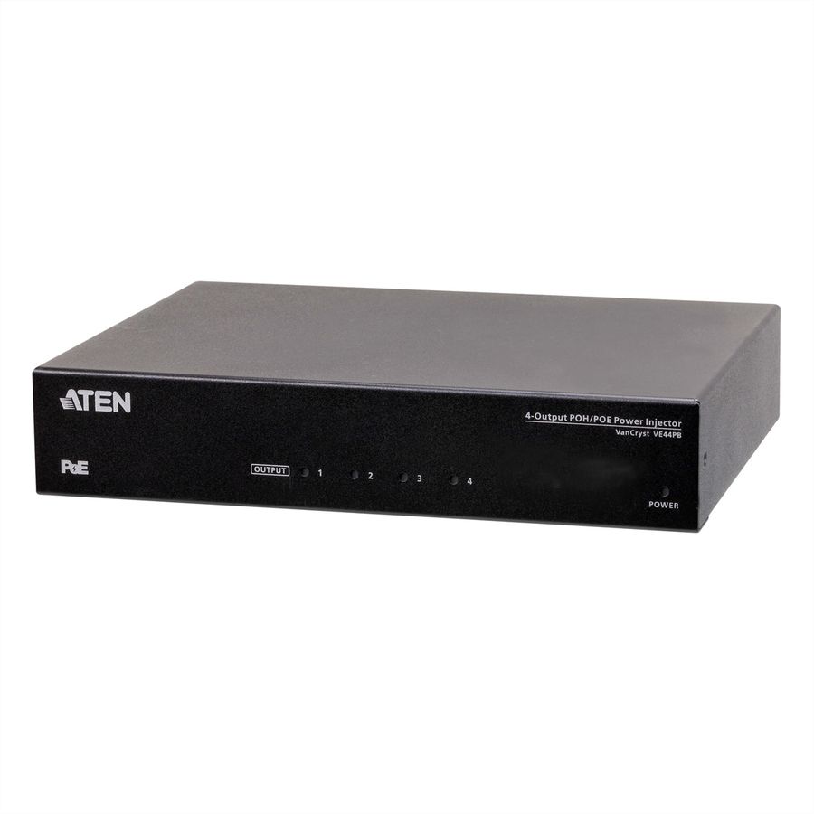 ATEN VE44PB Injecteur d’alimentation PoH/PoE à 4 sorties