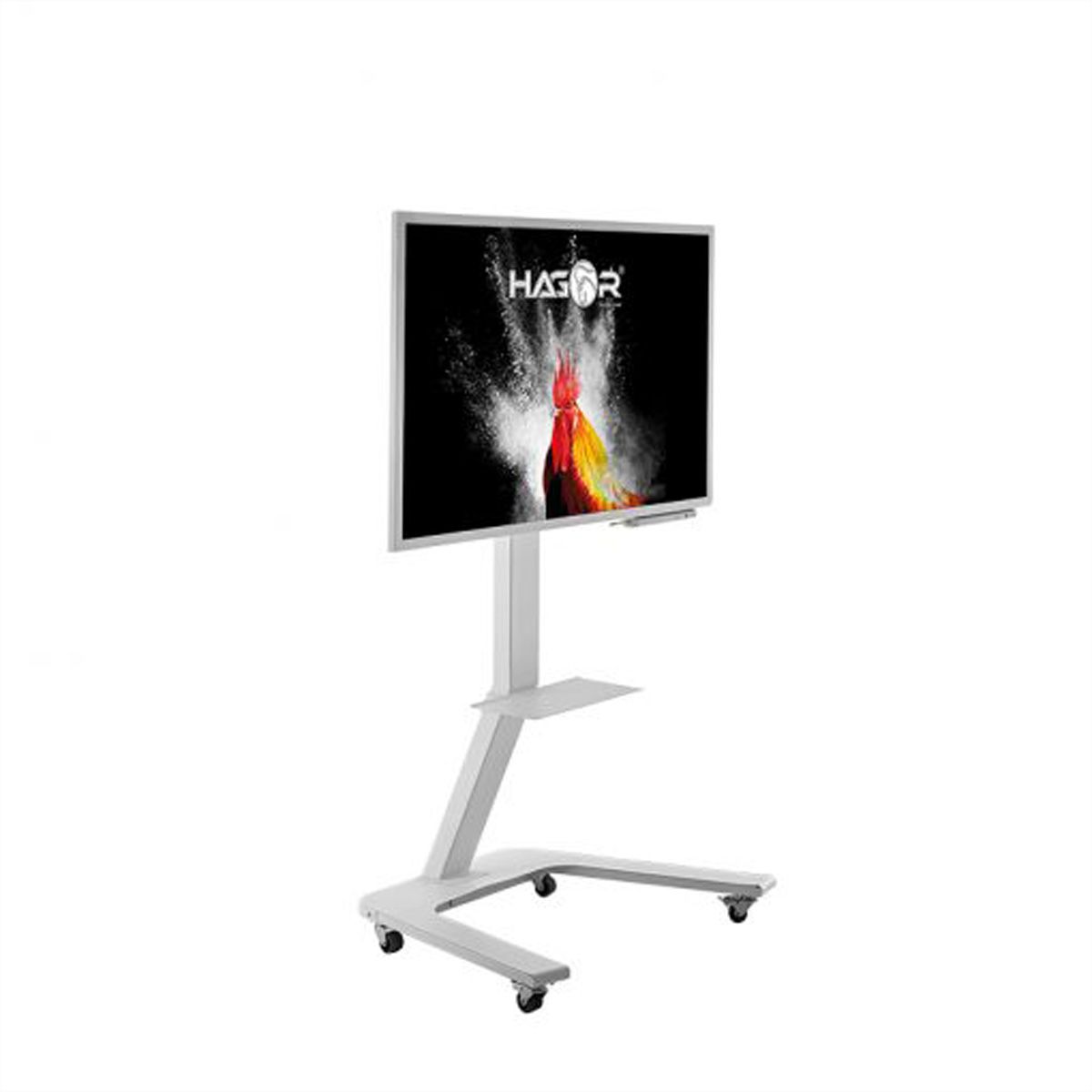 Hagor support mural ST SA Flip II 55, système de support mobile pour Samsung WM55H et WM55R, blanc