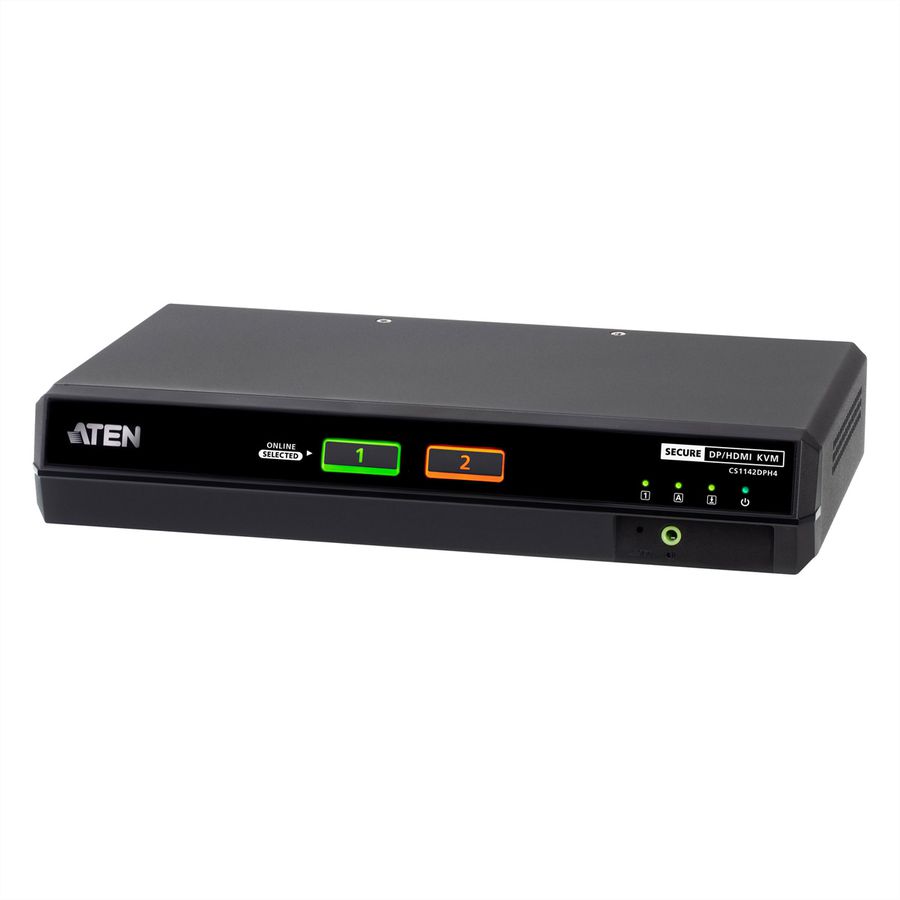 ATEN CS1142DPH4 Commutateur KVM sécurisé universel, double écran 2 ports USB 5K DisplayPort/HDMI