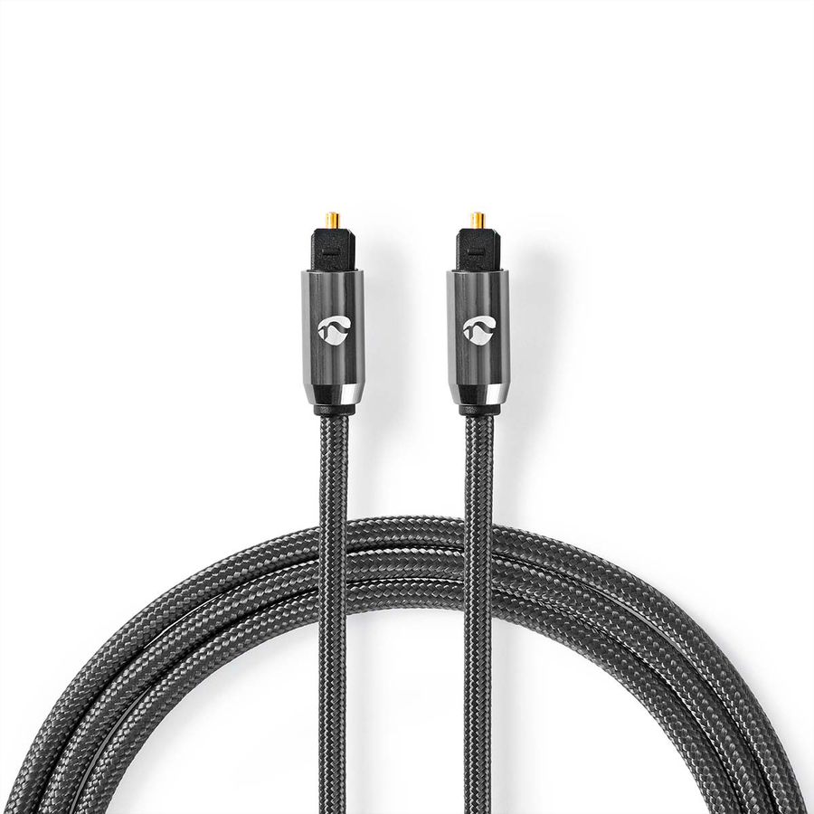 Nedis Optisches Audiokabel Toslink, ST/ST, grau, 5 m