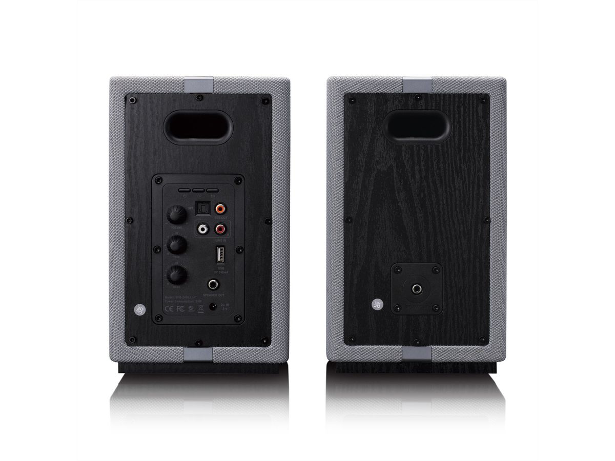 Lenco Haut-parleur actif, 2x40W, noir,, BT, opt.In, USB, AUX, SUB-Out, IR-FB.