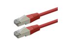 ROLINE Cordon Cat.6 (Classe E), PoE, S/FTP (PiMF) , rouge, 1 m