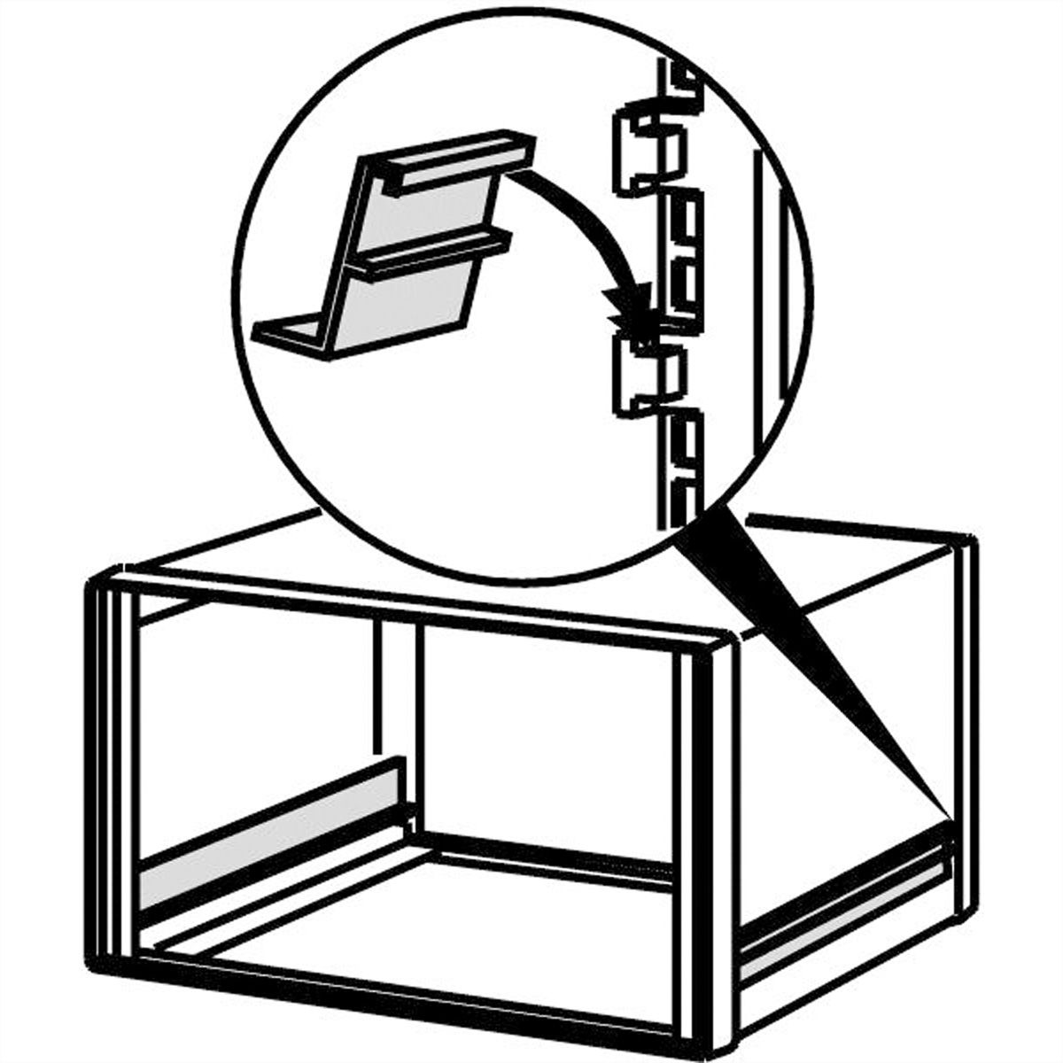 Glissière Comptec SCHROFF pour coffret 19", 300 mm