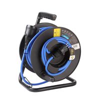 Enrouleur de câble Antitwist T13 IP55 25 m , BAUFLEX N07V3V3-F 3G1,5 mm² IK08 , bleu / noir
