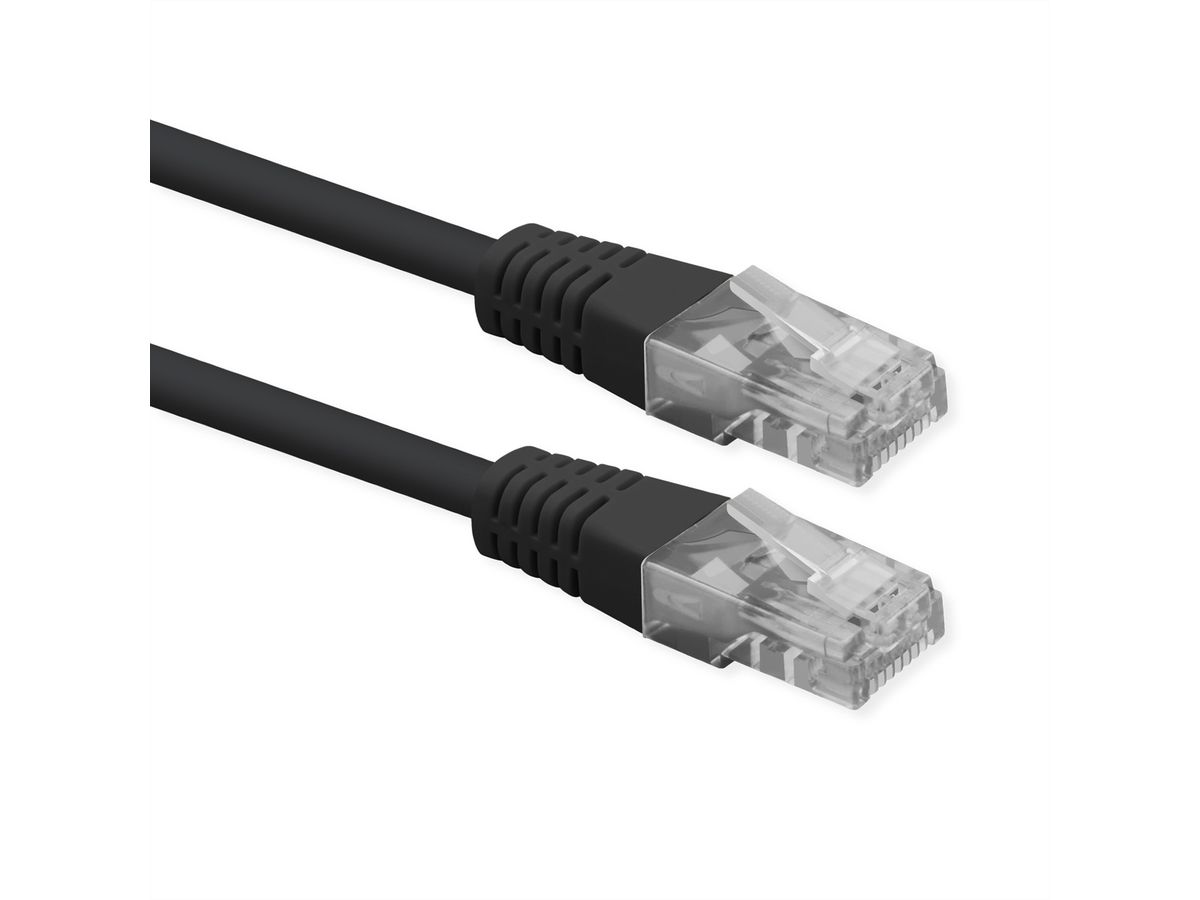 ROLINE Cordon Cat.6 (Classe E), UTP, PoE, noir, 5 m