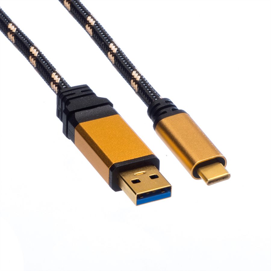 ROLINE GOLD USB 3.2 Gen 1 Kabel, USB A-C, ST/ST, 2 m