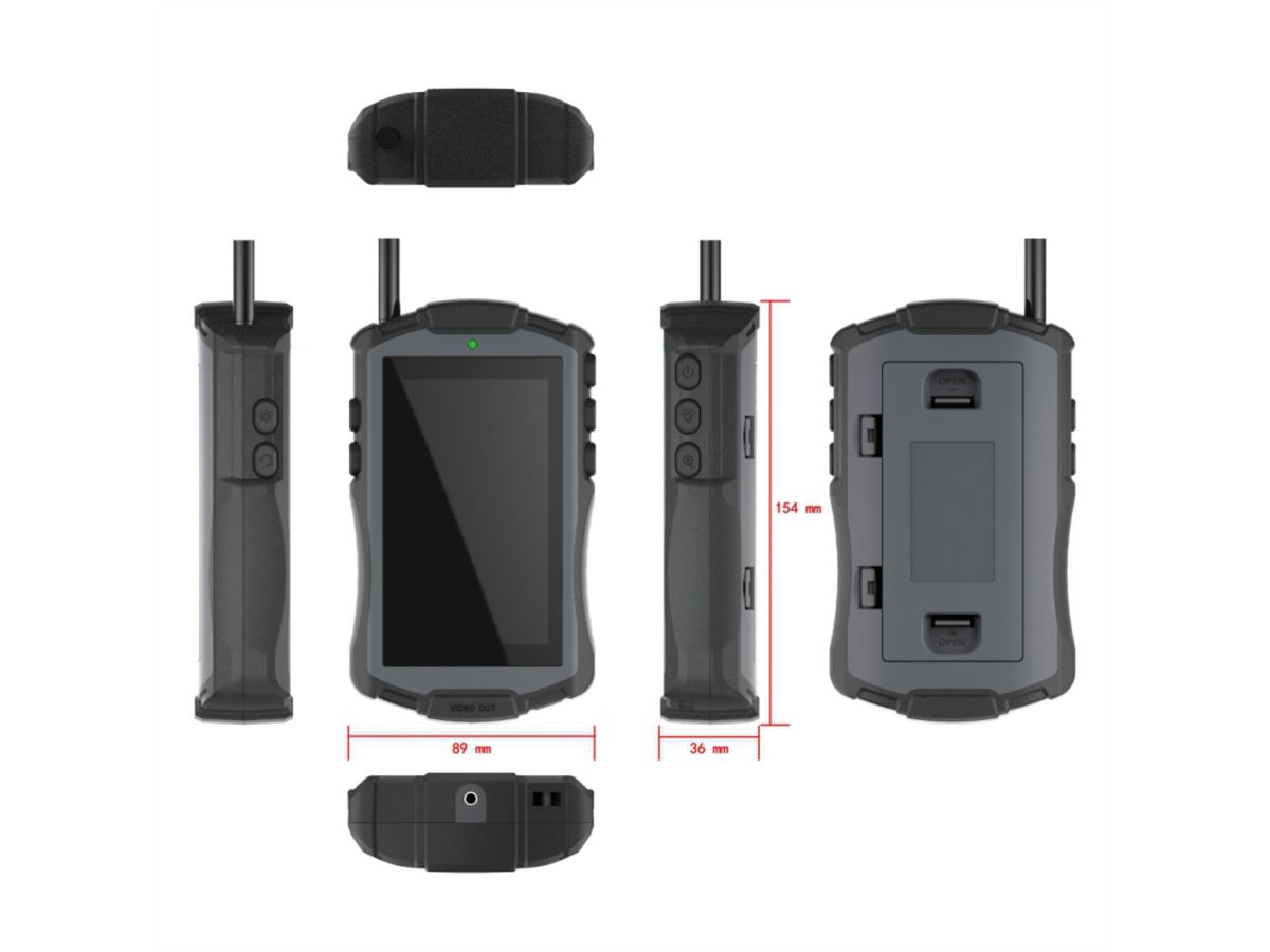 VALUE Caméra d'inspection numérique portable avec écran LCD et col de cygne