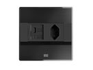 BACHMANN SENSE schwarz 1x CH T13, 1xUSB A/C L=2,0m T12