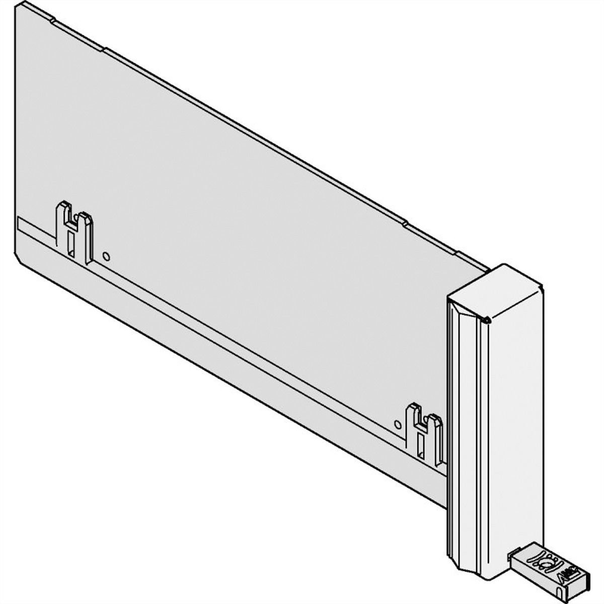 SCHROFF AMC Filler Module ECO avec poignée fixe, double Mid-Size