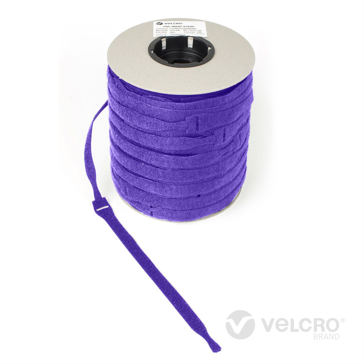 VELCRO® One Wrap® Strap 25mm x 300mm, 750 pièces, violet