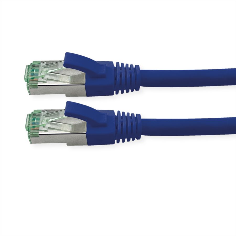 ROLINE RM Cordon Cat.6A S/FTP(PiMF), bleu, 0,3 m