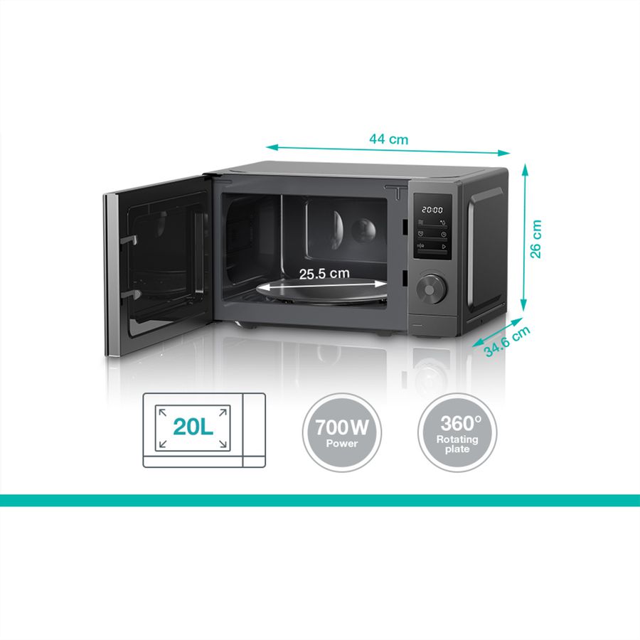 Gorenje Micro-ondes MO20A3T4, 700 W, 20 L