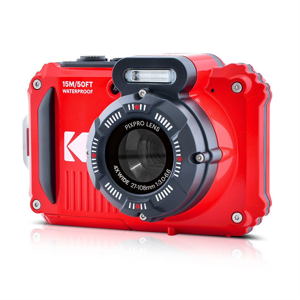 Kodak Unterwasserkamera WPZ2RD Bundle, inkl. 2nd Batterie + micro 16Go SD card