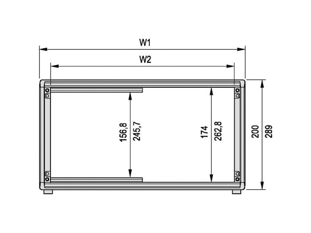 Mallette PropacPRO SCHROFF, non blindée, 6 U, 84 HP, 326 mm