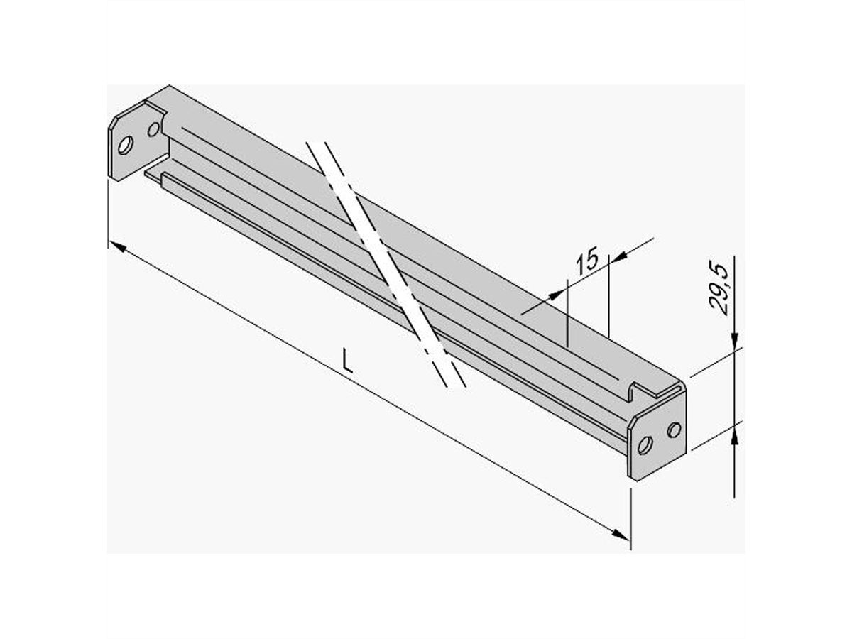 SCHROFF Varistar Rail en C pour largeur d'armoire 600W