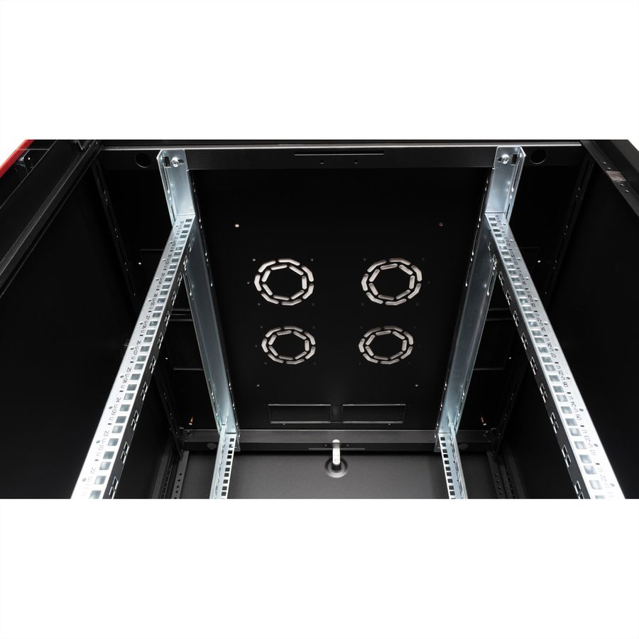 ROLINE 19-Zoll Netzwerkschrank Basic 32 HE, 600x600 BxT Glastür schwarz
