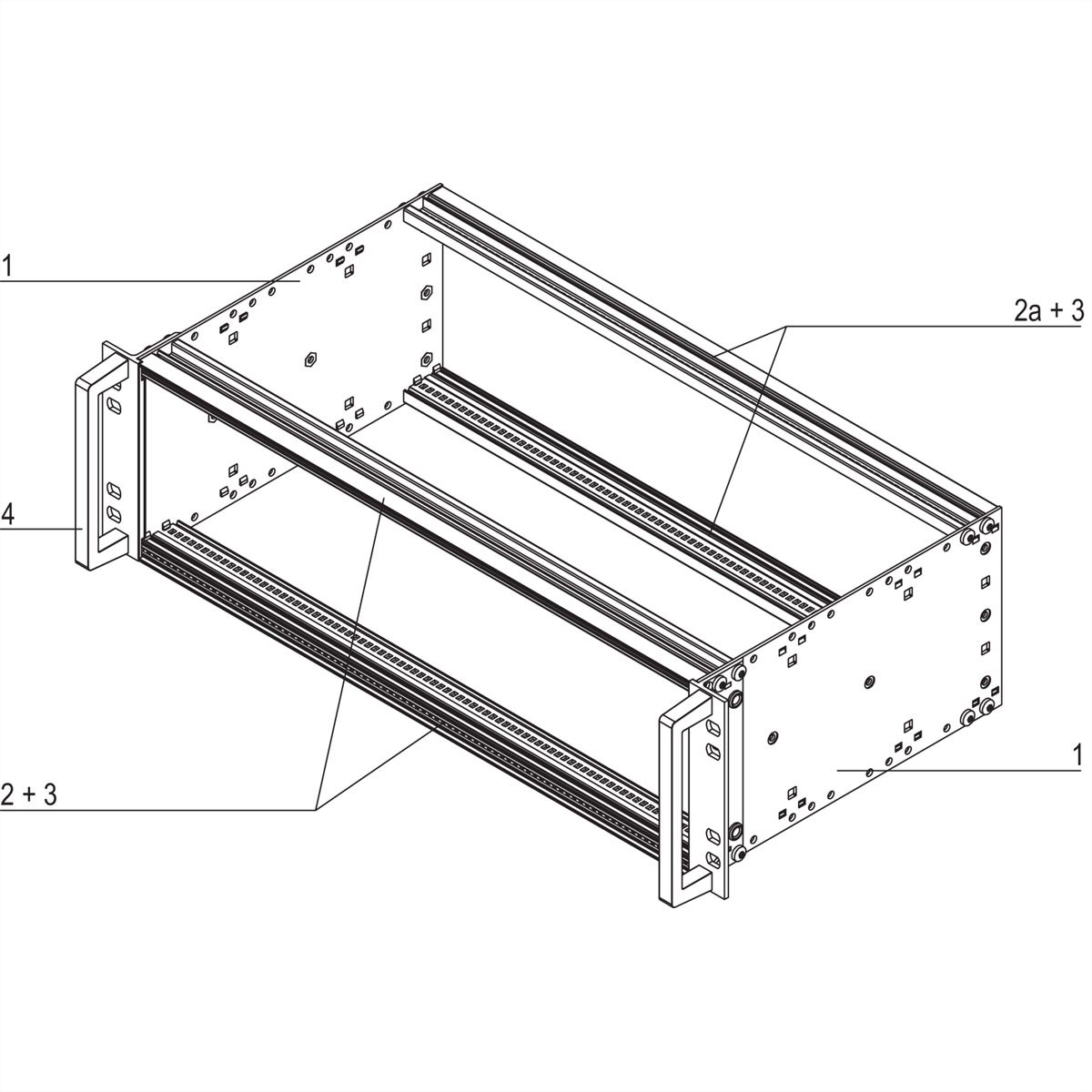 SCHROFF Bausatz, EN 50155, ungeschirmt - BGTR PRO 3HE84TE235T UNGESCH