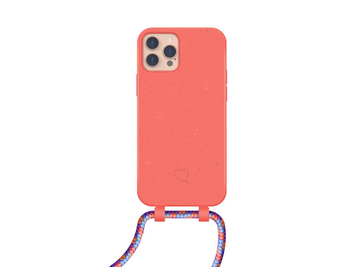 Lotta Power SoftCase Handy-Kette Organic iPhone 12/12 Pro Coral/pink,organic