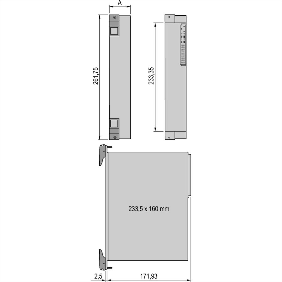 SCHROFF PSU 19" pour CompactPCI, AC/DC, 6 U, 8 HP