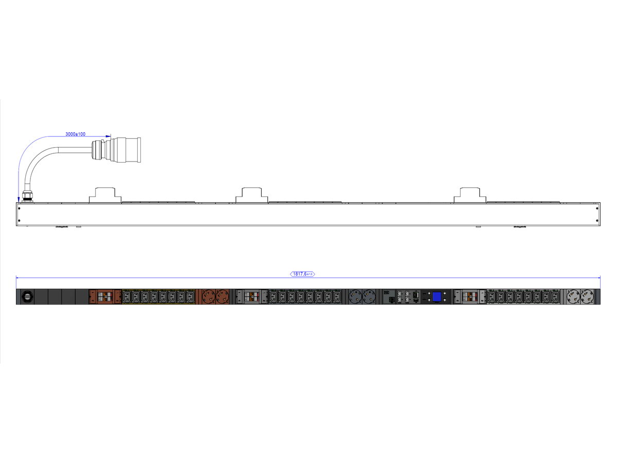 BACHMANN BN3500 24xC13 6xCEE7/3 6xLS, Messung pro Phase, Diffmessung