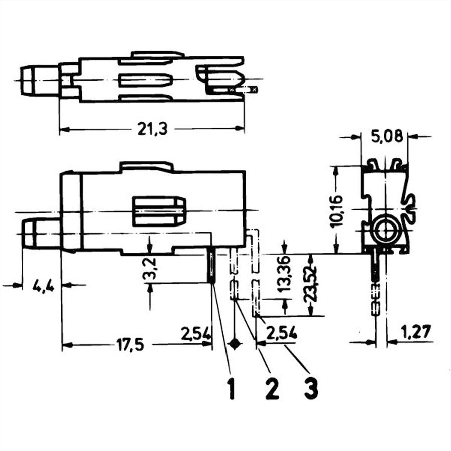 SCHROFF Prüfbuchse x 2 mm - PRUEFBUCHSE 2 1.EBENE