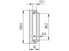 SCHROFF HF Frame Type Plug-In Unit Rear Panel, Cut-Out for One Connector, 3 U, 7 HP